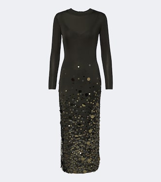 Sequined knitted midi dress | Carolina Herrera