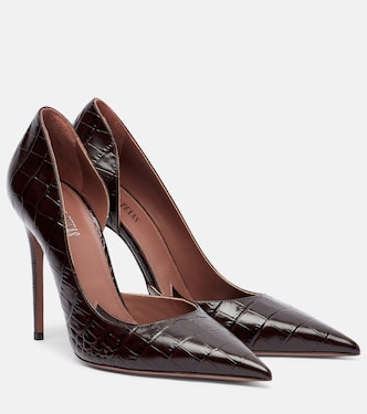 Vera croc-effect leather pumps | Paris Texas