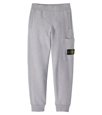 Compass cotton jersey sweatpants | Stone Island Junior