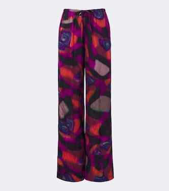 Bedruckte weite Hose aus Moiré | Dries Van Noten