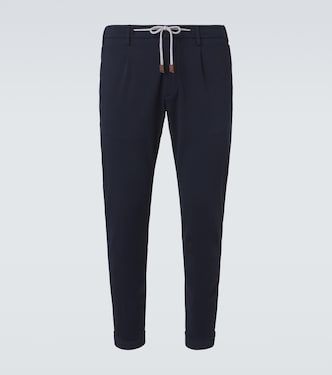 Cotton-blend slim pants | Eleventy