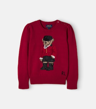Polo Bear intarsia cotton sweater | Polo Ralph Lauren Kids