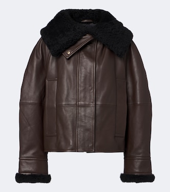 Chaqueta de piel acolchada con borrego | Sportmax