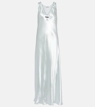 Satin maxi dress | Miu Miu
