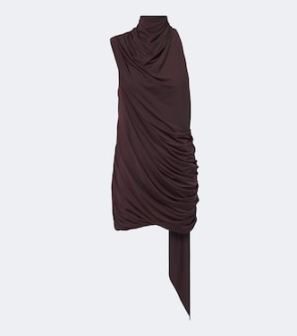 Bashana draped scarf-detail mini dress | De La Vali