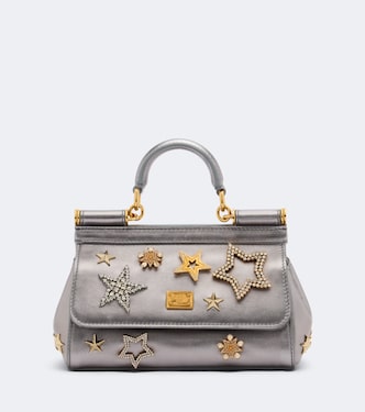 Sicily Small embellished leather top-handle bag | Dolce&Gabbana
