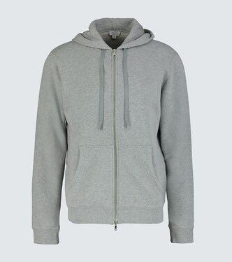 Cotton-jersey hooded sweatshirt | Sunspel