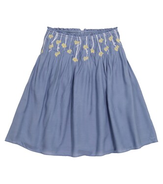 Floral-embroidered skirt | Chloé Kids