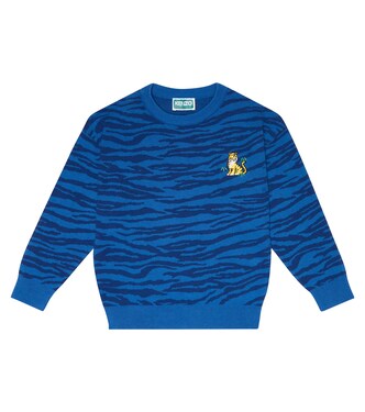 Pull Tiger en coton à logo | Kenzo Kids