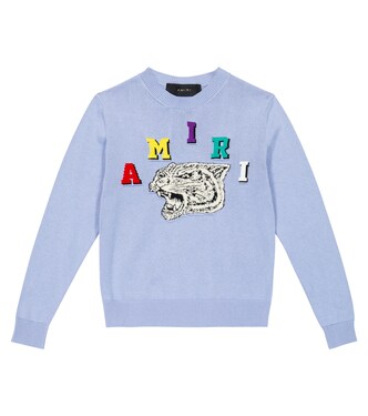 Tiger Varsity cotton sweater | Amiri Kids