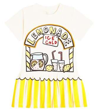 Baby printed striped cotton dress | Stella McCartney Kids