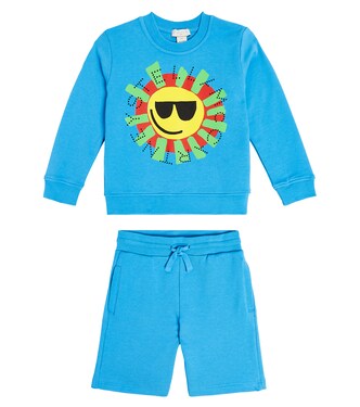 Printed cotton sweatshirt and shorts set | Stella McCartney Kids