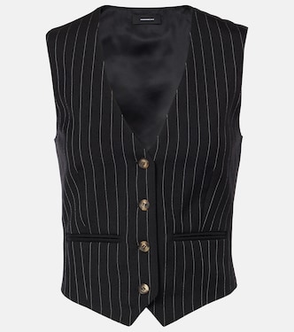 Pinstripe wool vest  | Wardrobe.NYC
