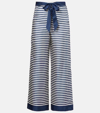 Pantalon ample Nine rayé en soie | 'S Max Mara