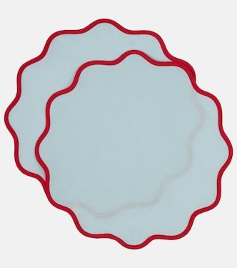 Rainbow Celeste Cloud set of 2 placemats | La DoubleJ