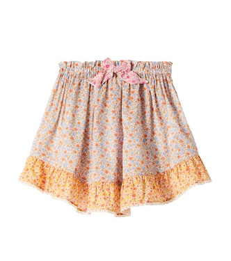 Lucky floral lace-trimmed cotton skirt | Zimmermann Kids