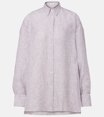 Monili striped linen shirt | Brunello Cucinelli