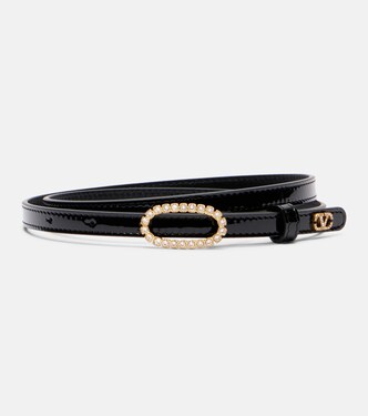 VLogo embellished leather belt | Valentino Garavani