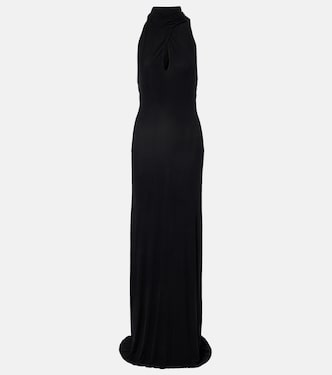 Sele cutout halterneck gown | Aya Muse