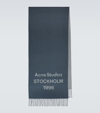 Fringed logo wool scarf | Acne Studios