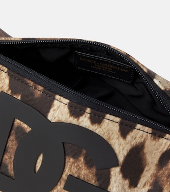 DG leopard-print canvas crossbody bag in brown - Dolce Gabbana