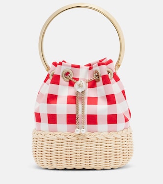 Bon Bon Small gingham bucket bag  | Jimmy Choo