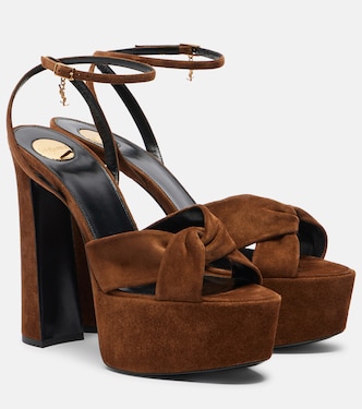 Sandalias con plataforma Franciane de ante | Saint Laurent