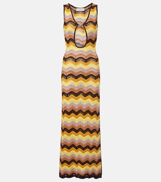 Charli chevron crochet cotton-blend maxi dress | Bananhot