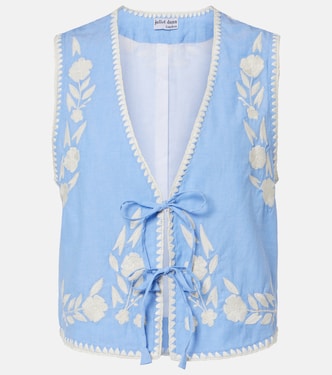 Gilet brodé en coton | Juliet Dunn