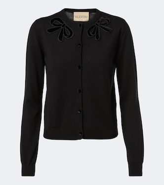Embroidered virgin wool cardigan | Valentino