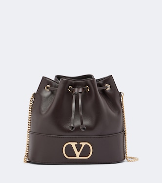 VLogo Mini leather bucket bag | Valentino Garavani