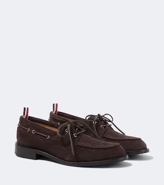 Segelschuhe aus Veloursleder | Thom Browne