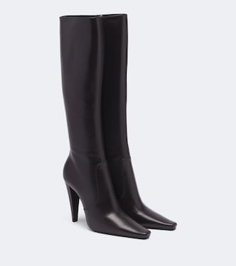 77 leather knee-high boots | Saint Laurent