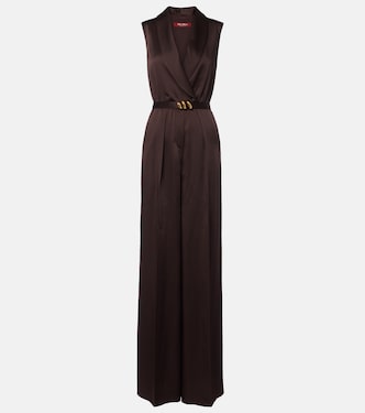 Jumpsuit aus Satin mit Gürtel | Max Mara
