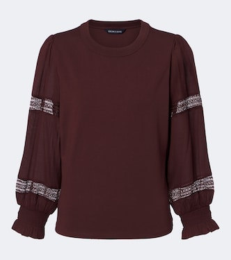 Top Bellamie aus Baumwoll-Jersey mit Spitze | Veronica Beard