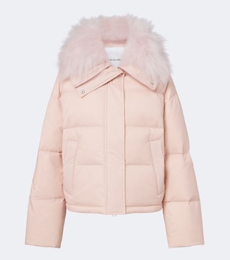 Veste doudoune courte à finitions en shearling | Yves Salomon