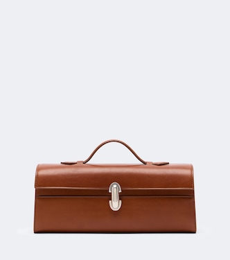 Symmetry Slim Small leather top handle bag | Savette