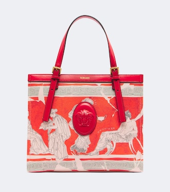 Rivière Mini printed canvas shopper | Versace
