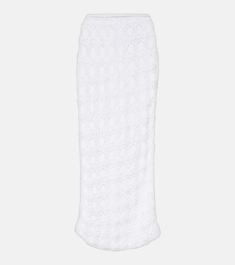 Falda midi Rosette en croché de algodón | Anna Kosturova