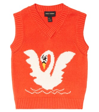 Intarsia wool vest | Mini Rodini