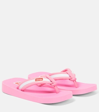 Logo striped thong sandals | Kenzo