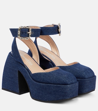 Bulla Sofia denim platform pumps | Nodaleto