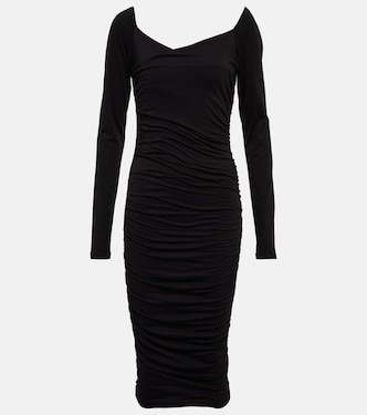 Tori cotton-blend jersey midi dress | Velvet