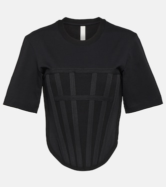 Corset cotton jersey T-shirt | Dion Lee