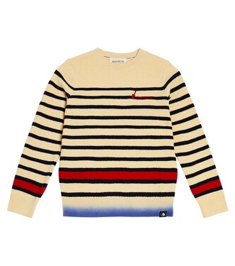 Striped cotton and wool sweater  | Scotch & Soda Kids
