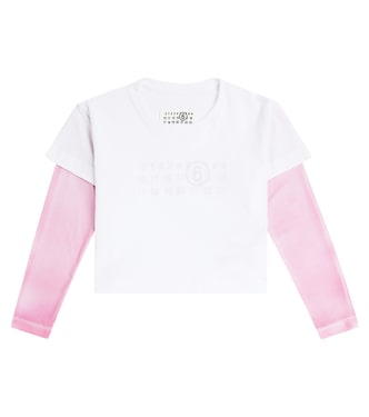 Logo cotton jersey top | MM6 Maison Margiela Kids