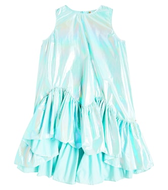 Ruffled metallic dress | Caroline Bosmans