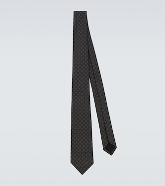 Horsebit silk jacquard tie | Gucci