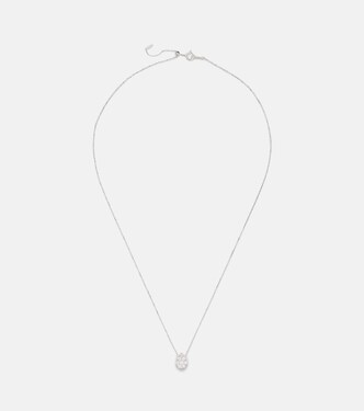 Floating 18kt white gold necklace with diamonds | Persée