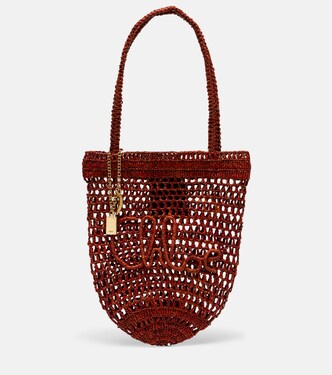 Summer Banana Small raffia tote bag  | Chloé